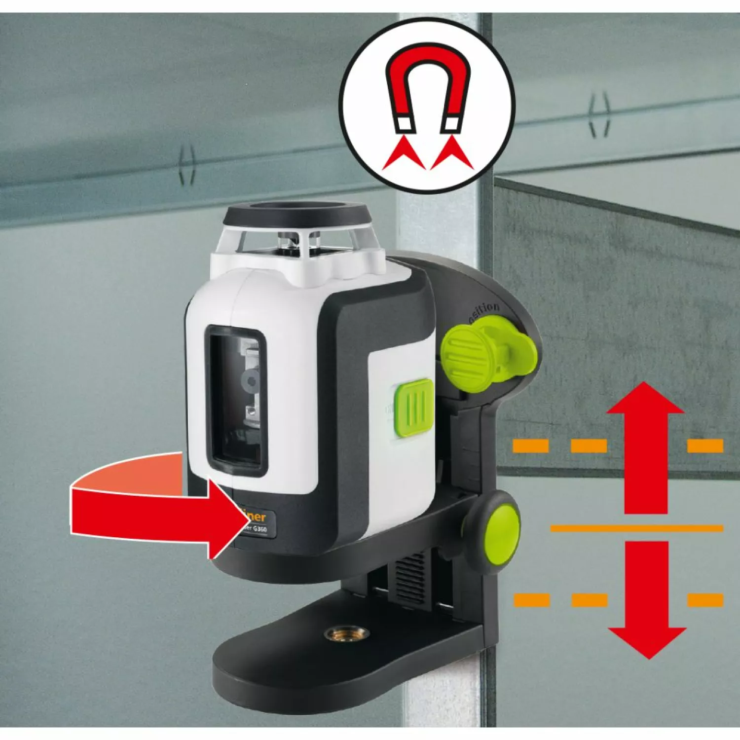 Laserliner SmartLine-Laser G360 Lijnlaser in tas - Groen - 30m