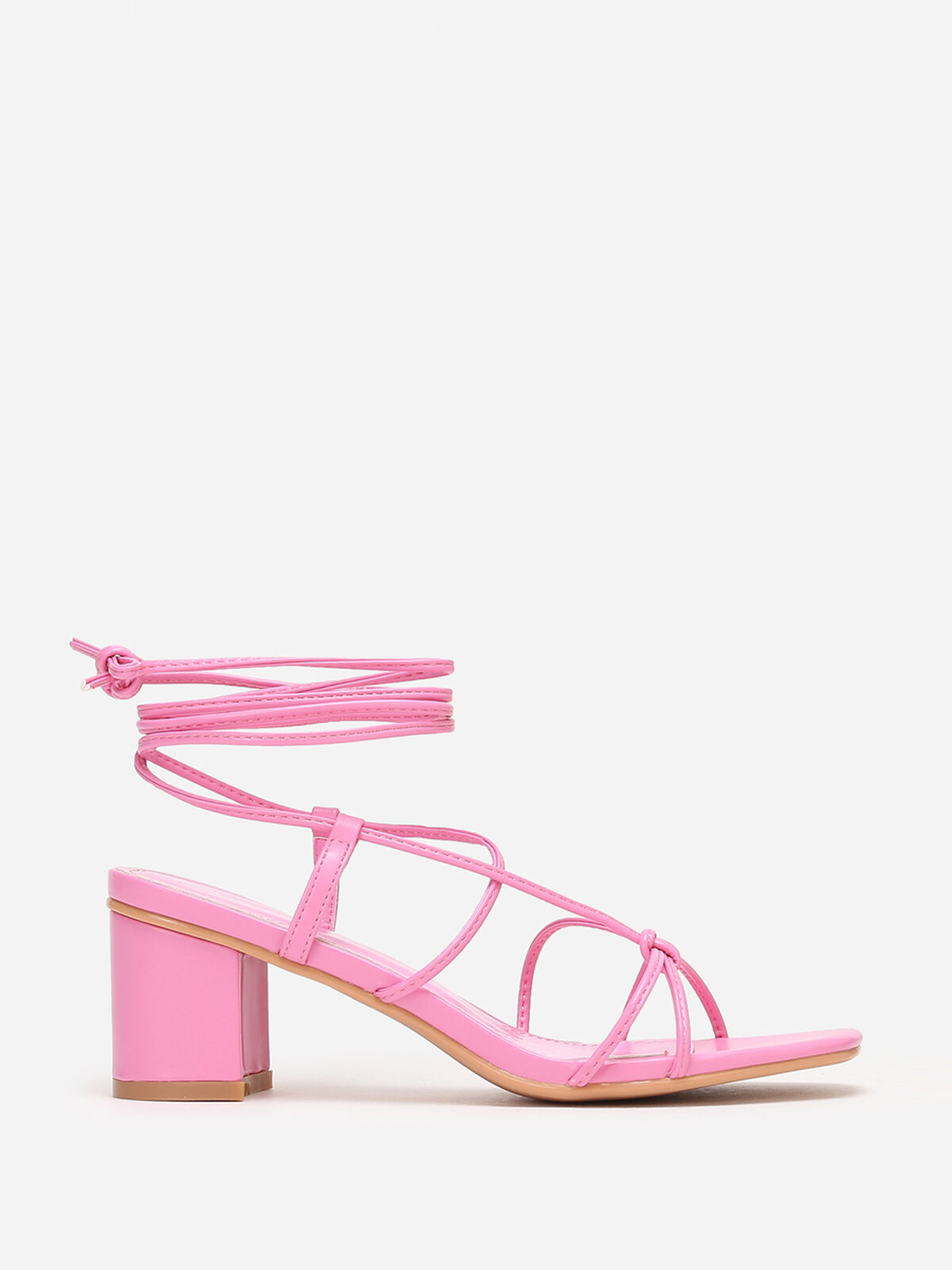 Sandales à brides entrelacées- Fuchsia
