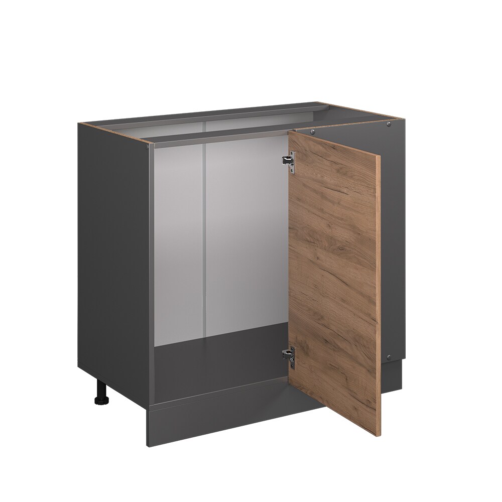 Vicco Eckunterschrank Küchenschrank Küchenzeile R-Line 86 cm Anthrazit Eiche Tür