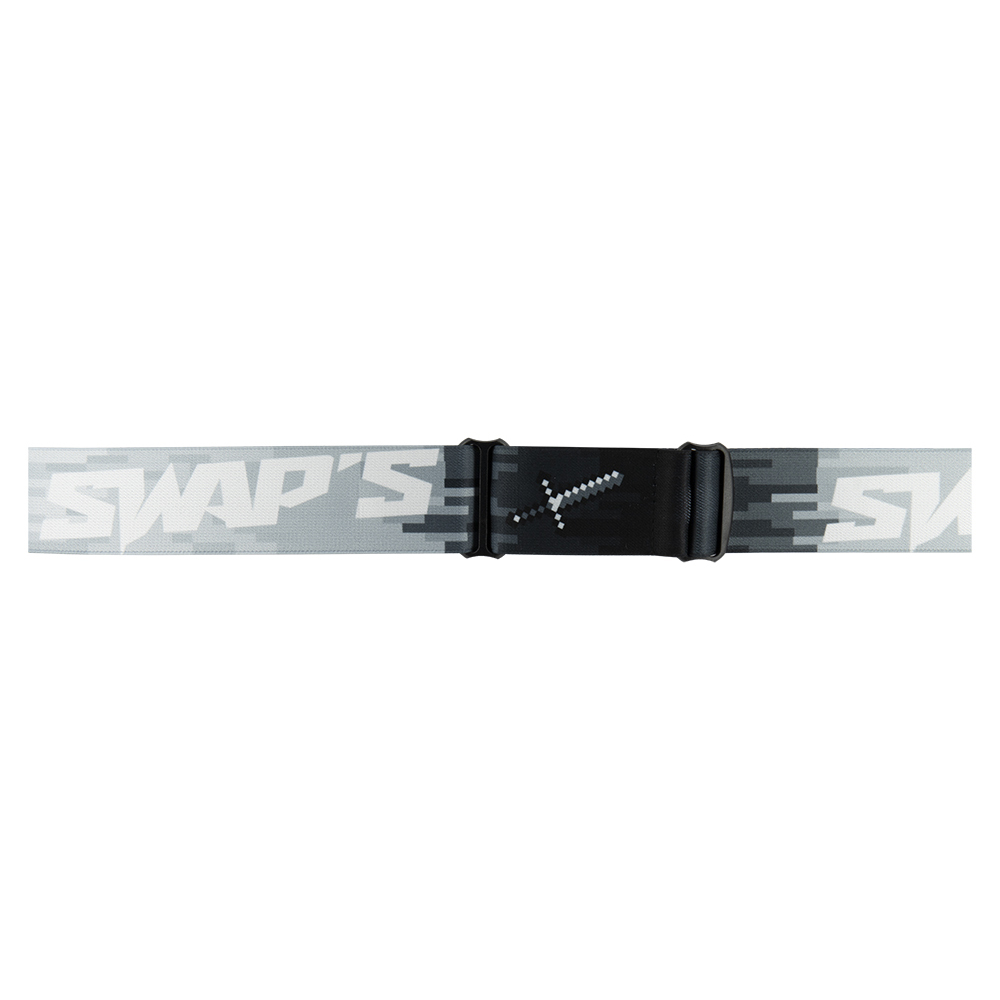 Swaps - Masque Pixel Blanc / Gris / Noir