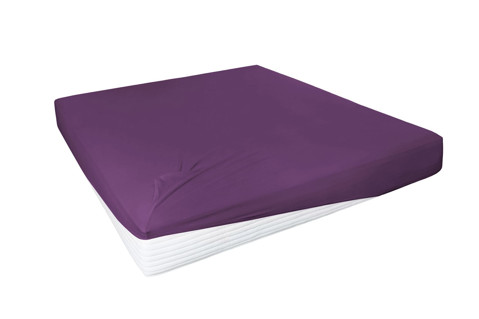 Vario Spannbetttuch Stretch Elasthan-Feinjersey 90 x 200-120 x 220 cm pflaume