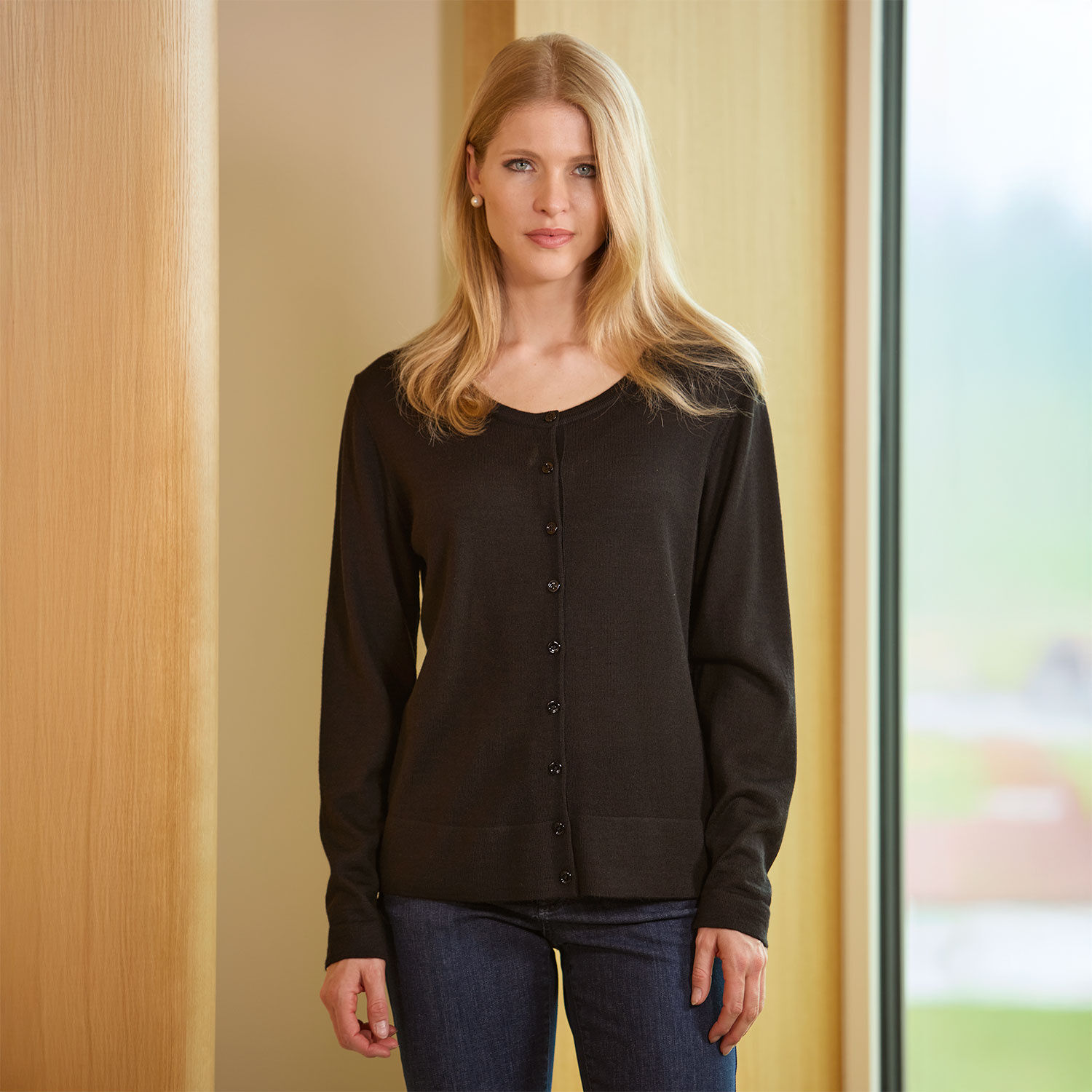 Strickjacke mit Merinowolle von Enrico Roselli