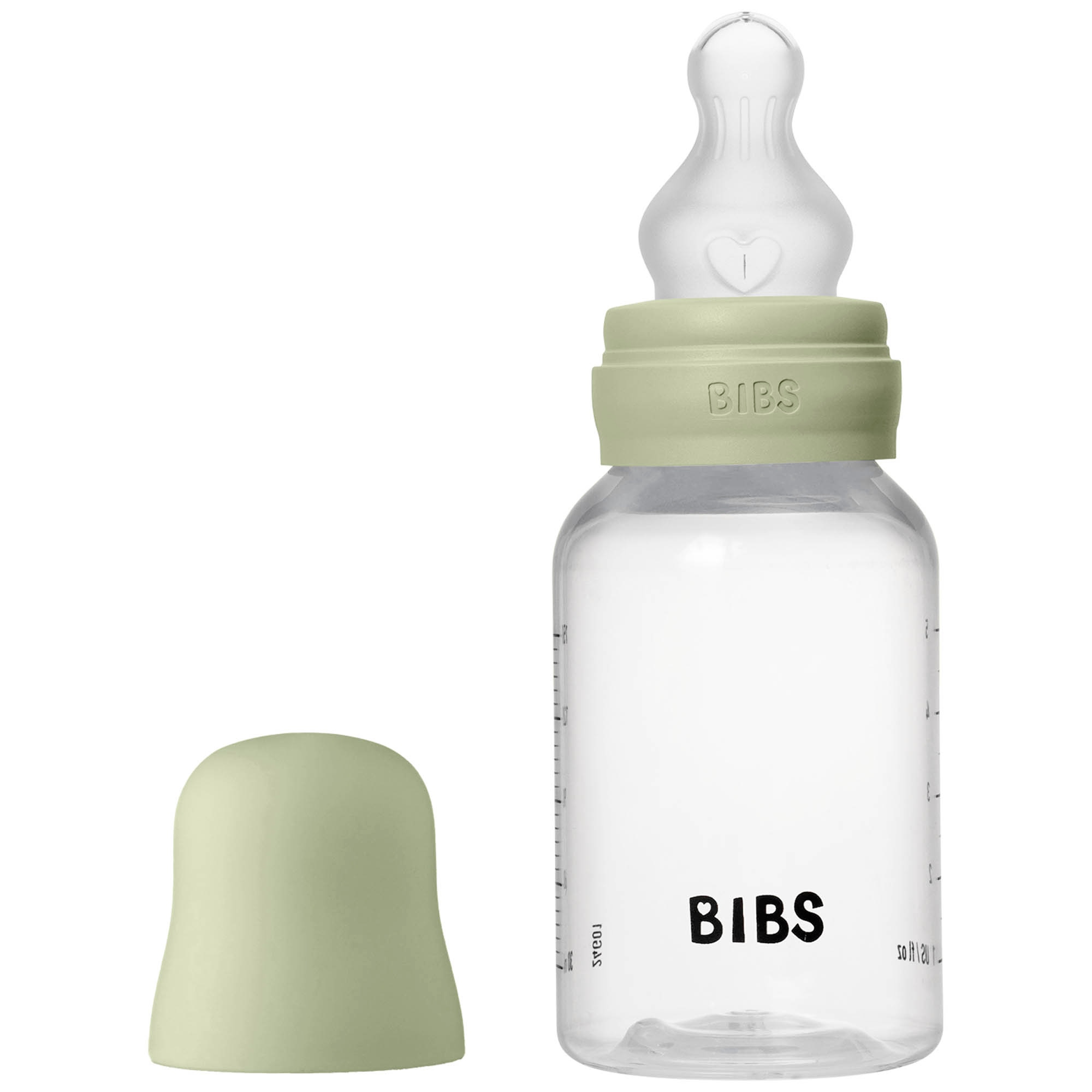 Bibs babyfles met siliconen speen - slow flow 150ml transparant