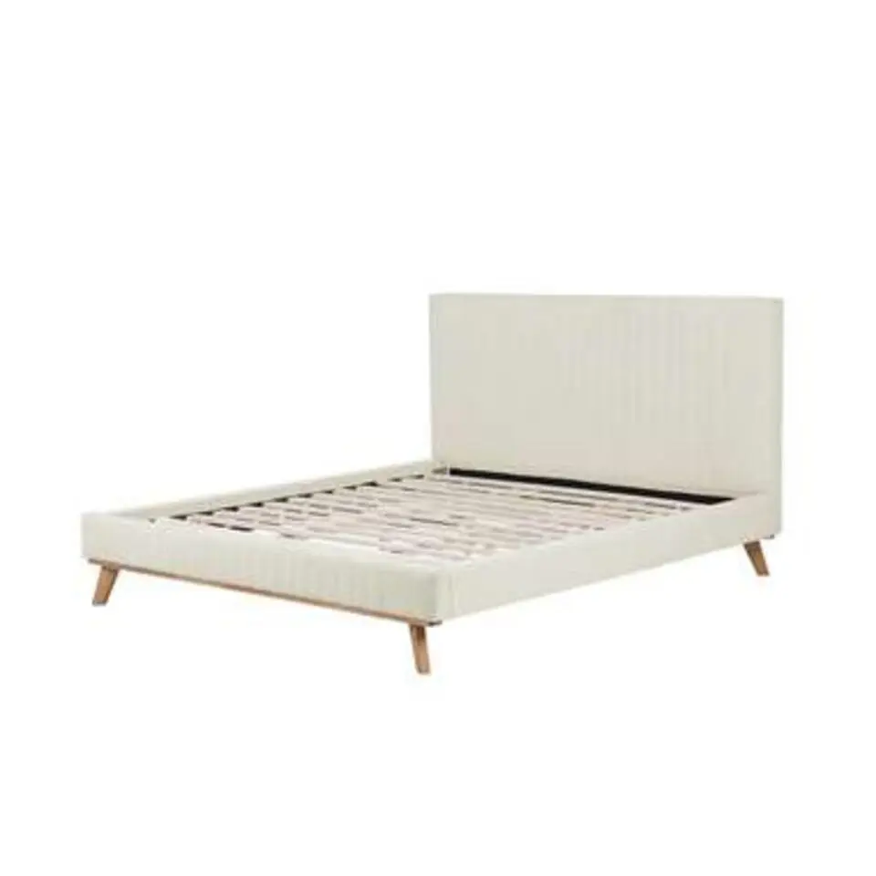TALENCE - Tweepersoonsbed - Beige - 160 x 200 cm - Chenille