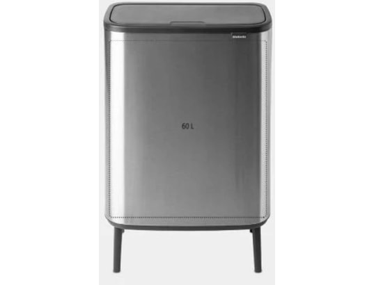 BRABANTIA - Poubelle Touch Bo Touch Bin Hi, 60L Matt Steel Fingerprint Proof