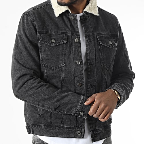 Veste Jean Col Mouton R206 Noir