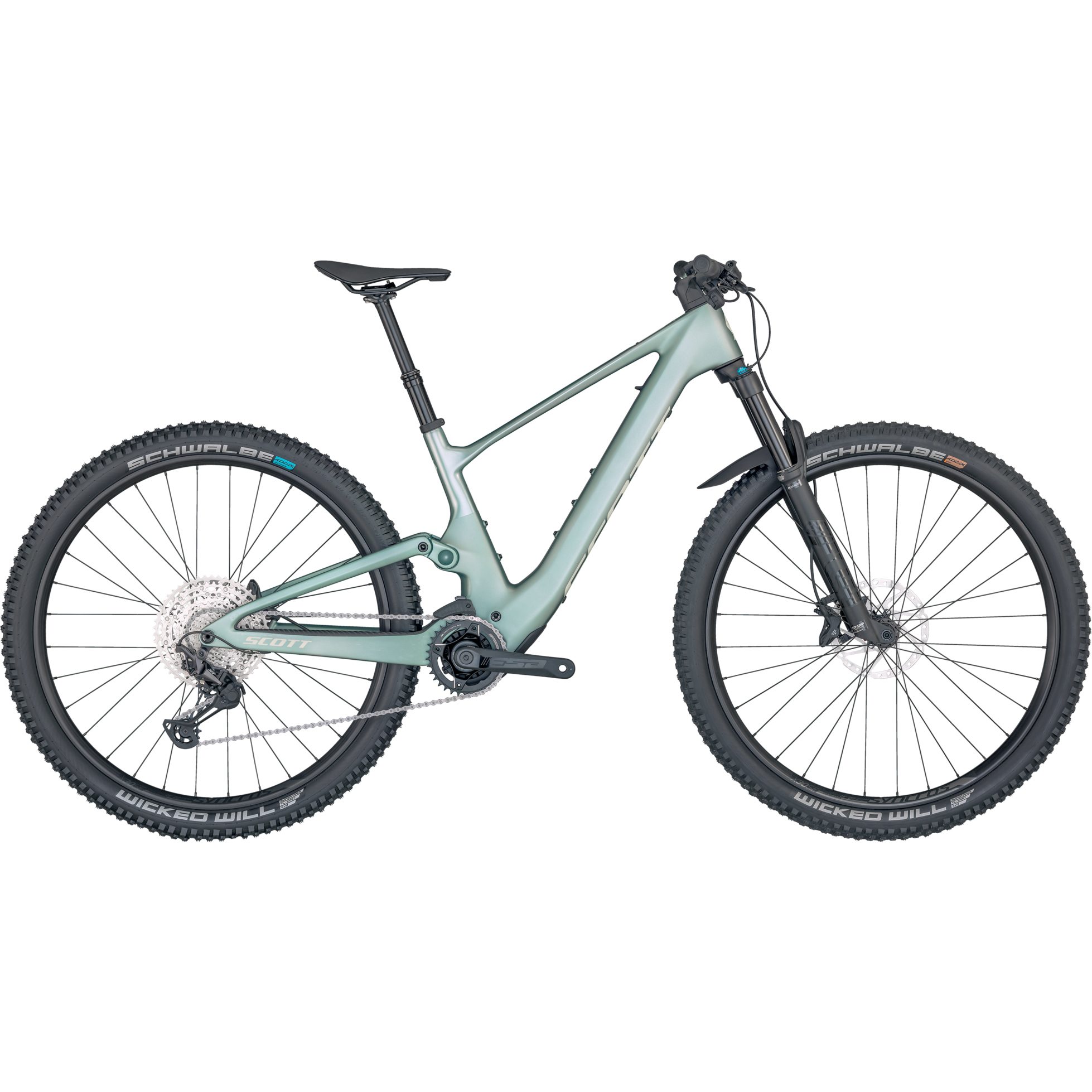 Scott Contessa Lumen eRIDE 900 Carbon E-MTB Fully Damen frozen green