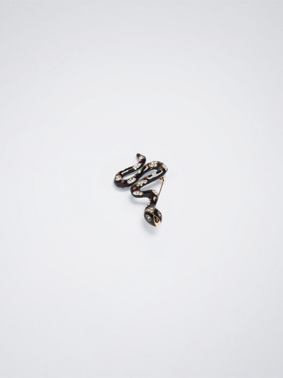 Broche Serpiente Con Cristales - Multicor