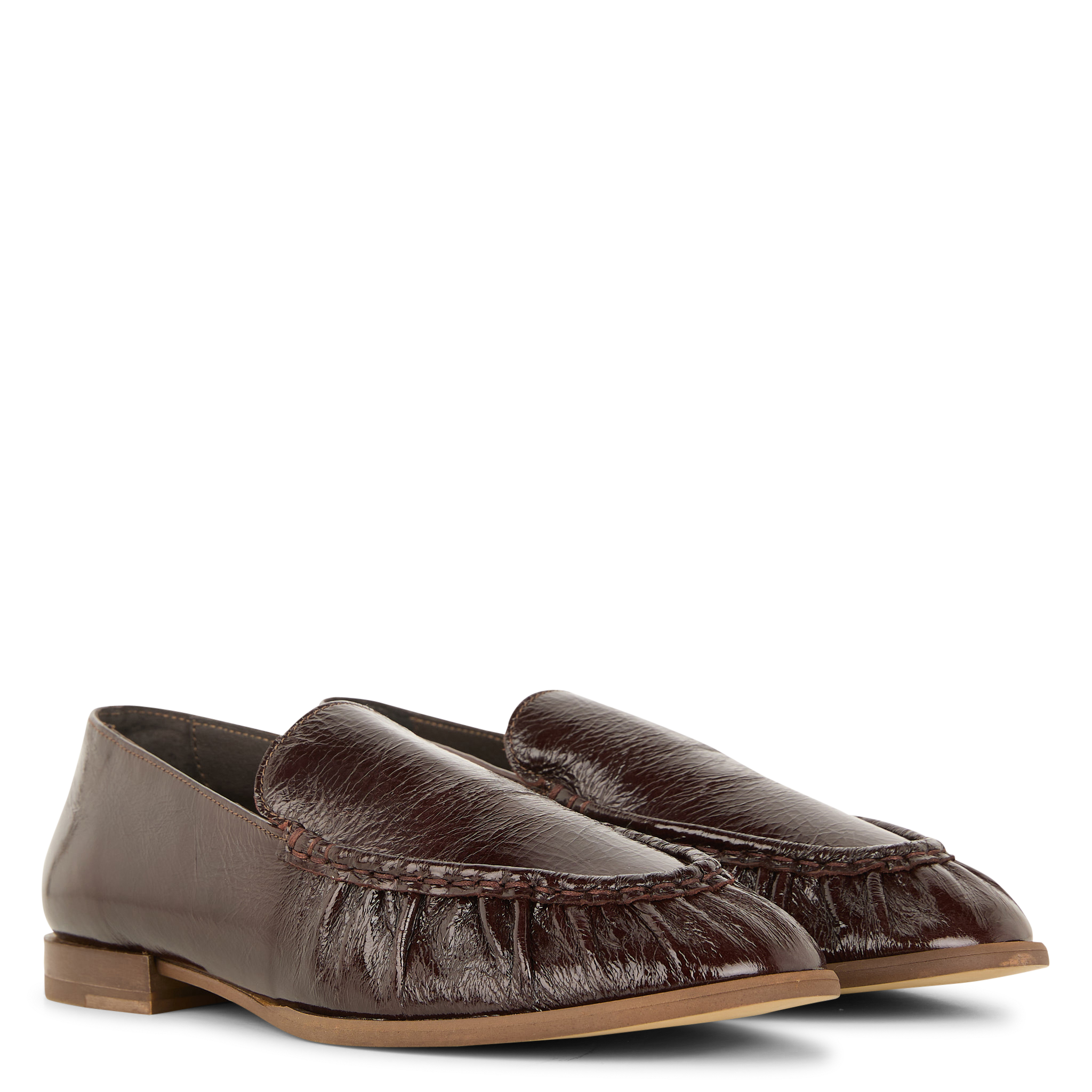 AYANO - Mocassins plats en cuir | Marron