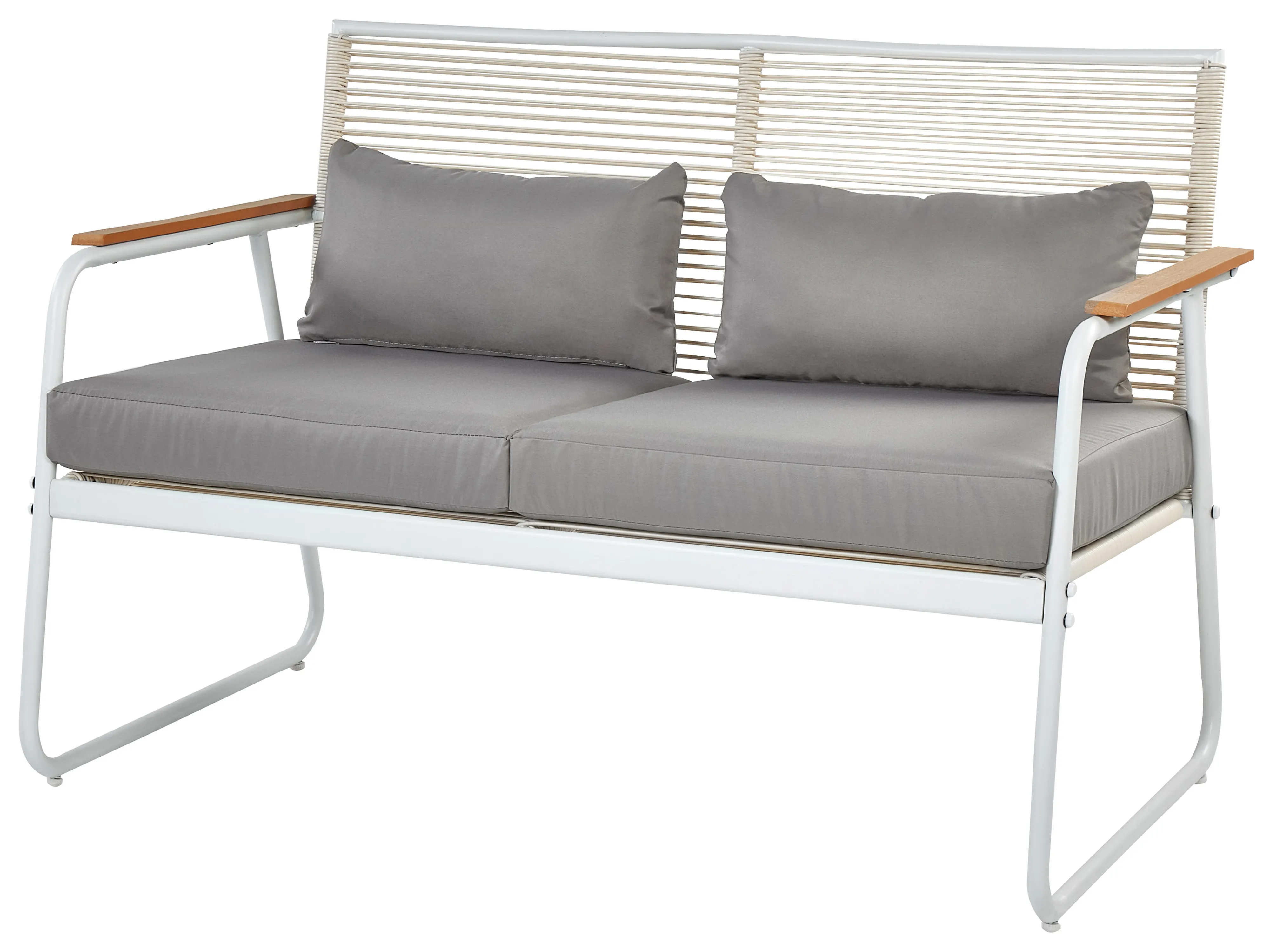 Loungeset met tafel 4-zits POMONTE Metaal Wit