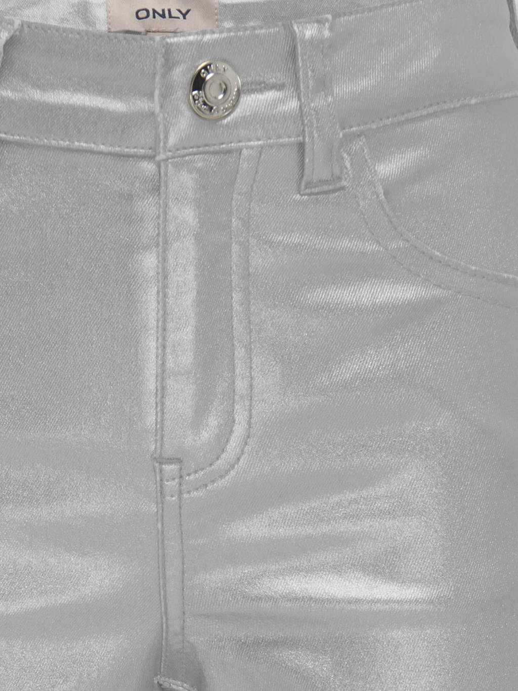 ONLY coated wide leg broek KOGJUICY zilver metallic