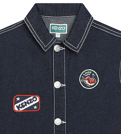 Kenzo Jeansjacke - Raw Denim m. Patches