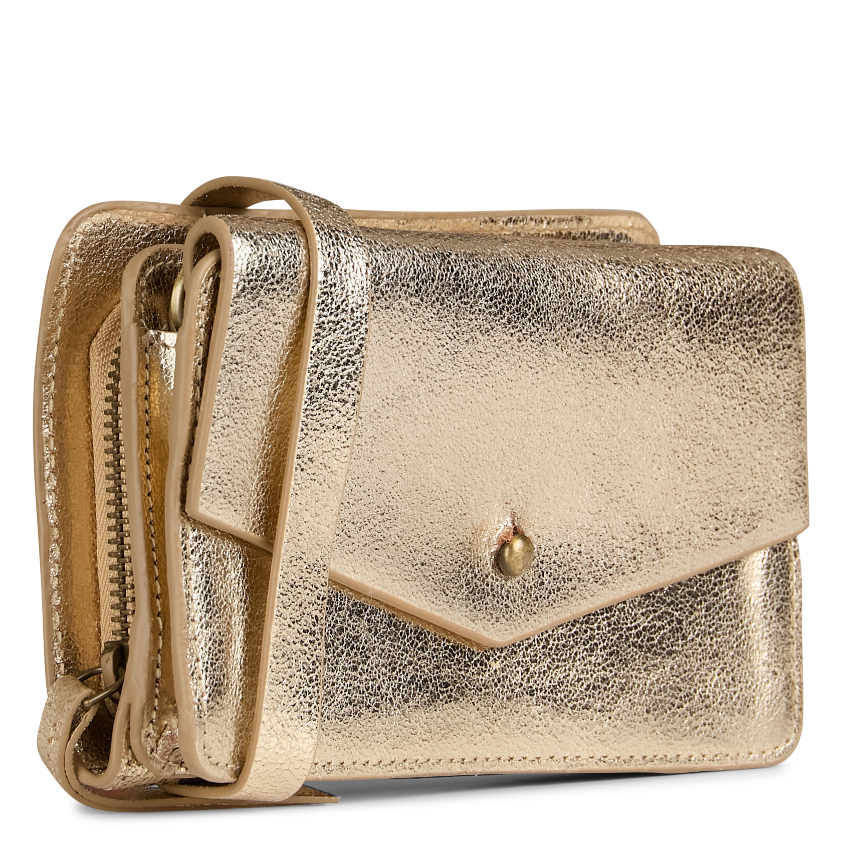 GABRIEL - Sac bandoulière en cuir | Doré
