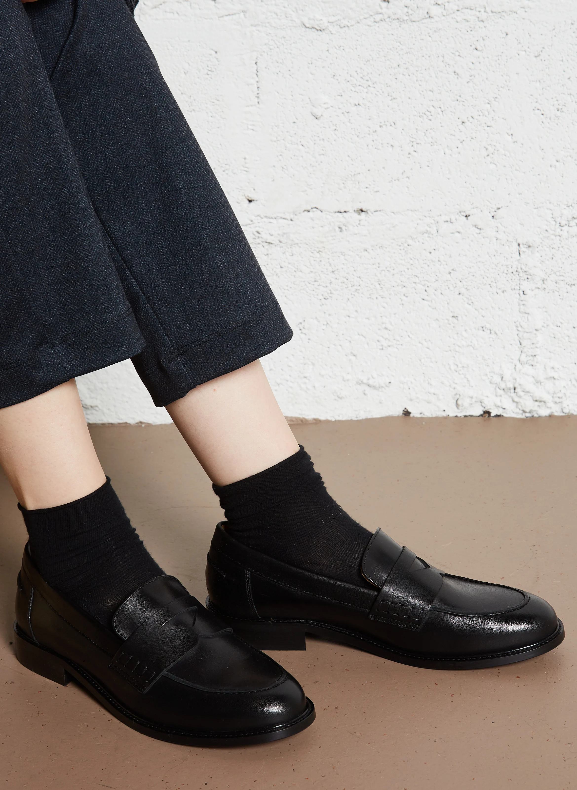 BILLIE - Mocassins en cuir | Noir