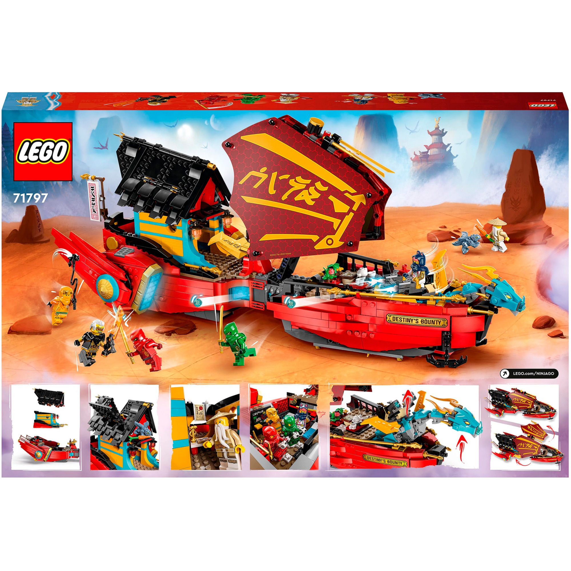 LEGO Konstruktionsspielzeug Ninjago Ninja-Flugsegler im Wettlauf mit der Zeit