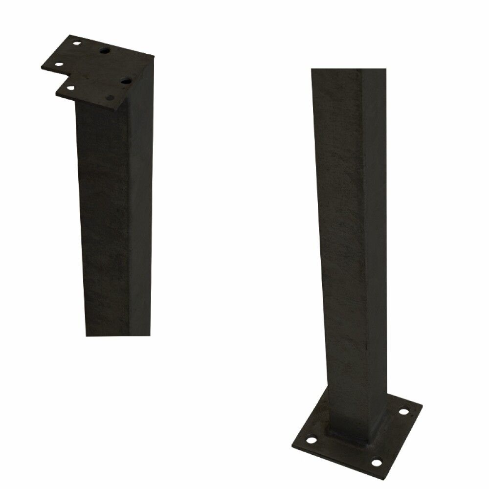 HJØRNESTOLPE PLUS MED FOT FOR REKKVERK 4,5X4,5X103,3CM L:95MM SVART