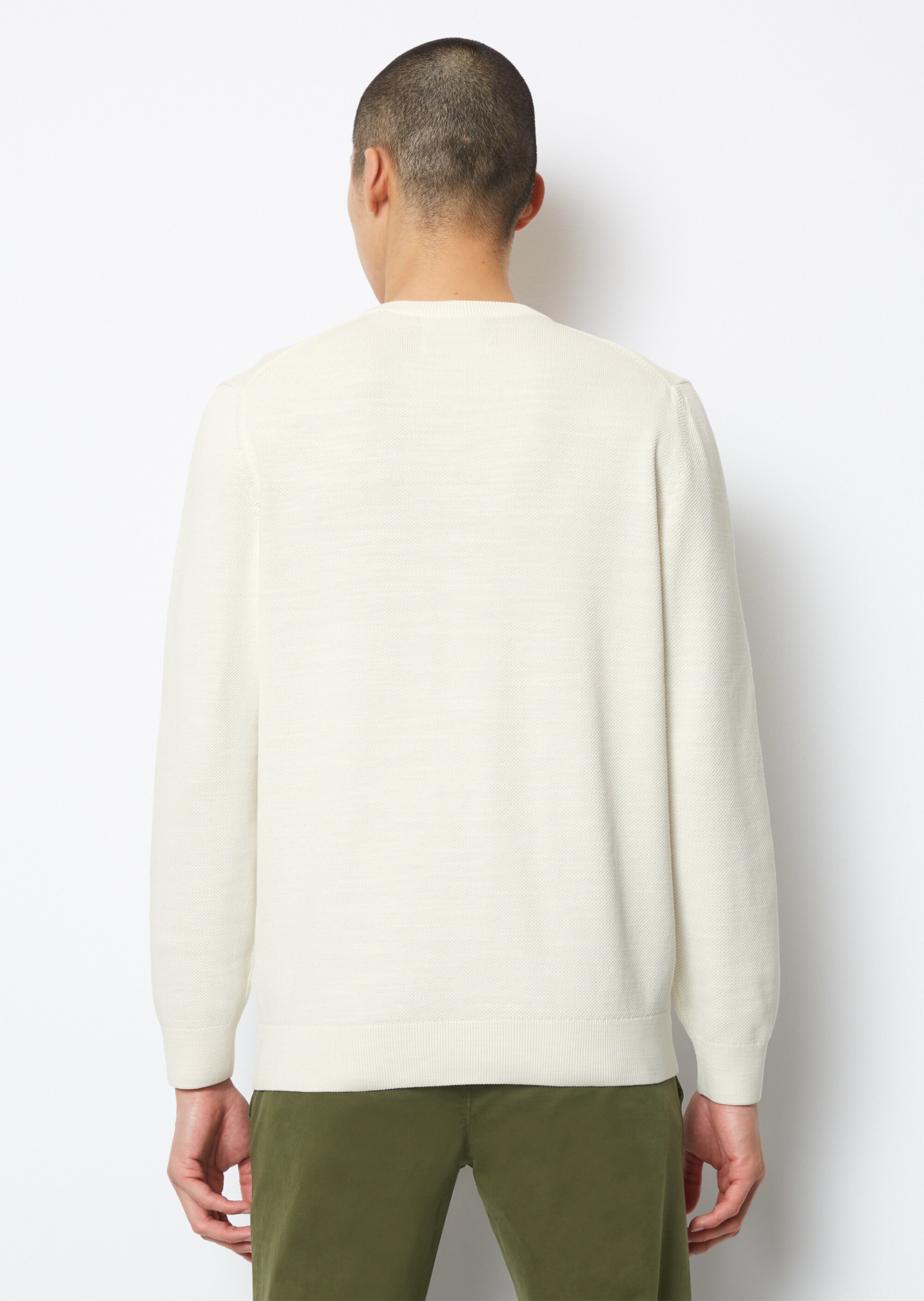 Pullover regular mit feiner Piqué-Struktur