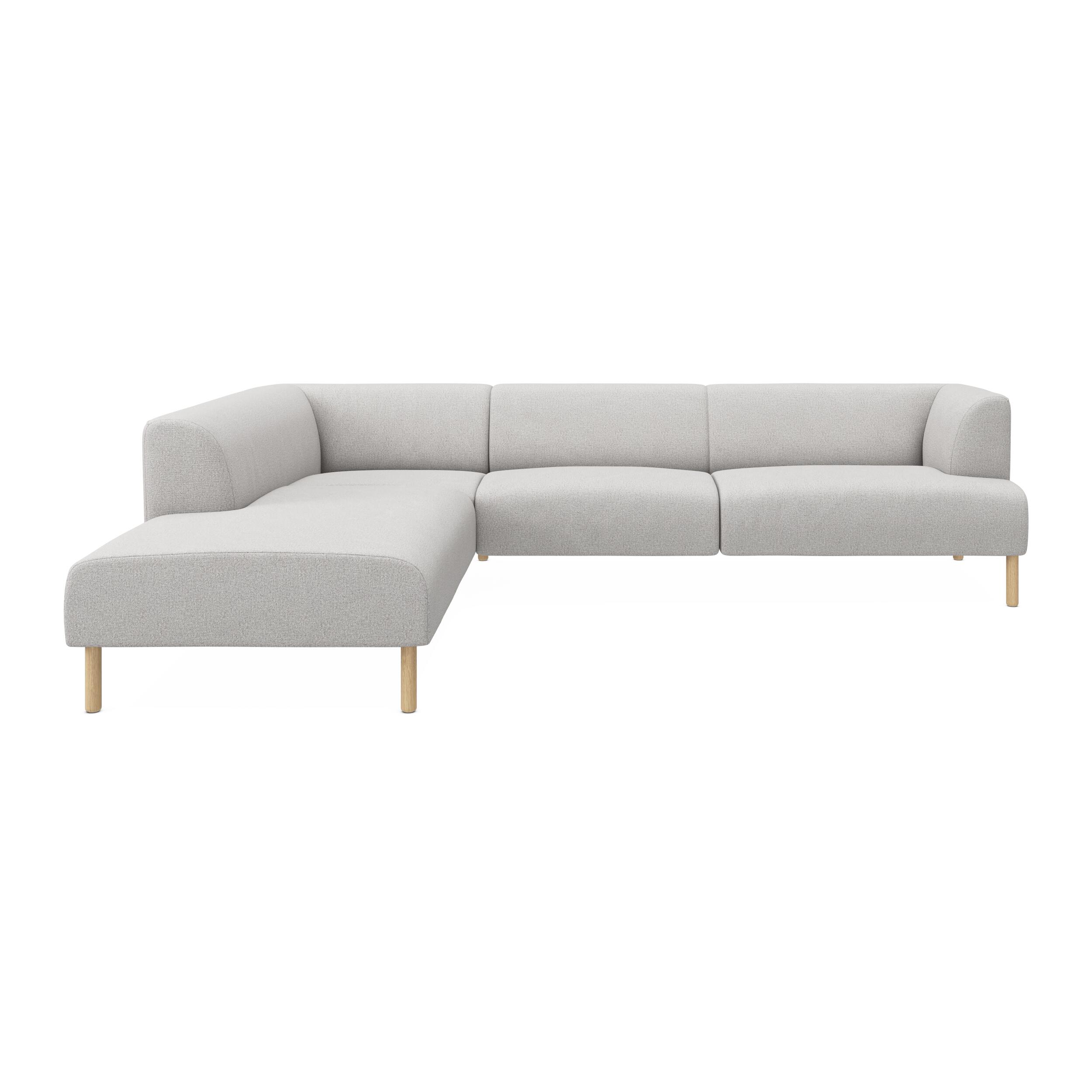 Teron venstrevendt sofa med pufafslutning