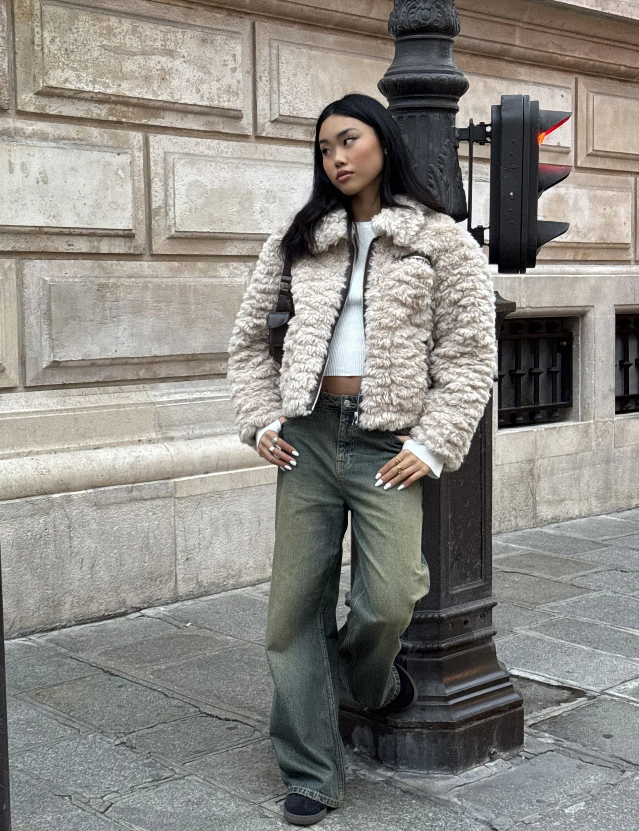 Veste mouton crème