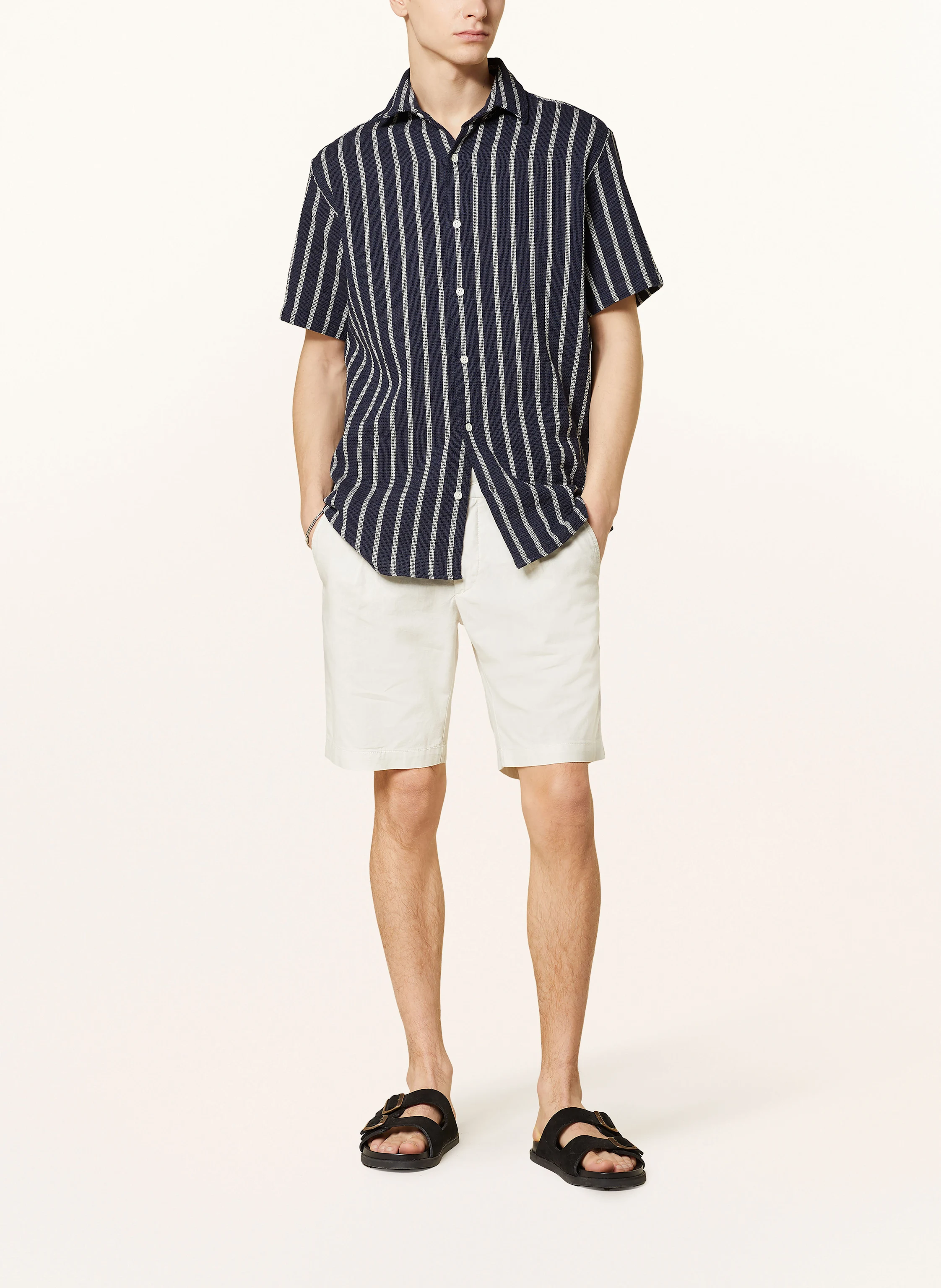 PAUL Shorts Comfort Fit mit Leinen