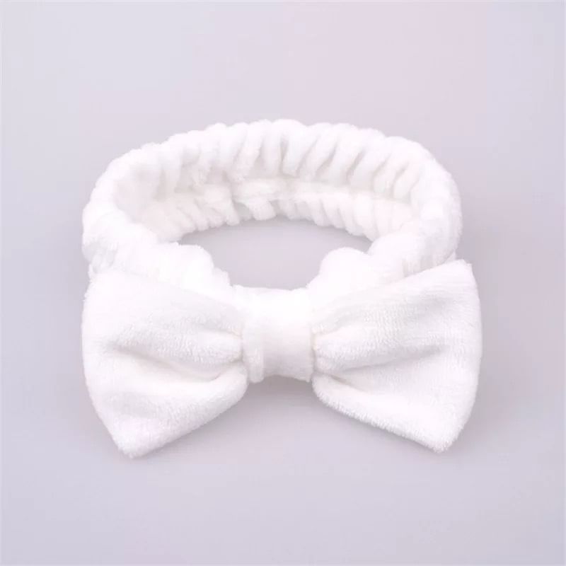 Miumi - Print Bow Coral Fleece Gezichtsreiniger Hoofdband