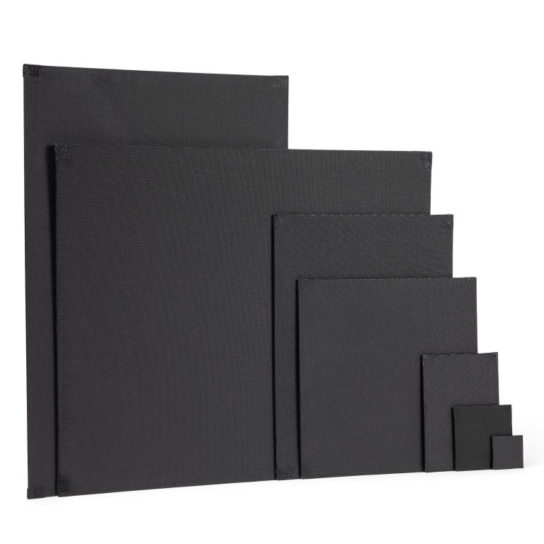 Malkarton schwarz, grundiert, 250 g/m²