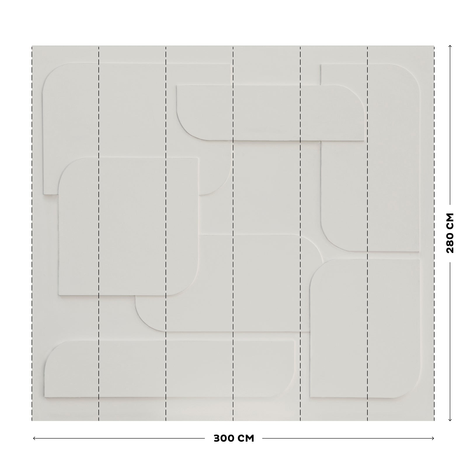 vtwonen Fotobehang - Soft 3D light grey - 280x300cm
