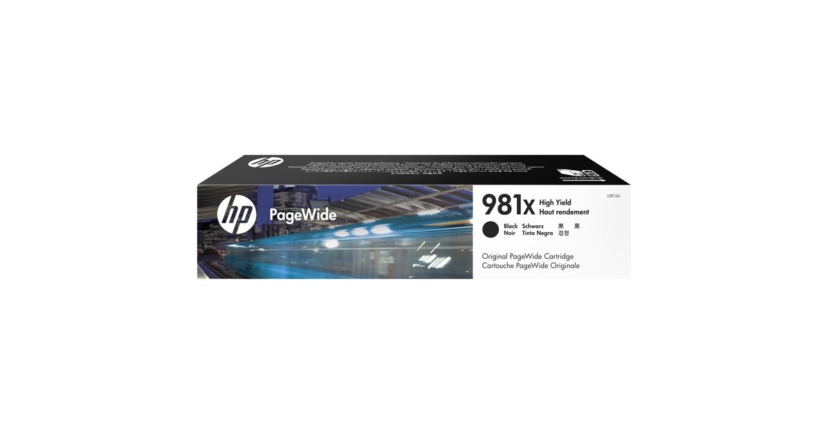 HP981X Originele PageWide cartridge  inkt  (L0R12A, High Yield, Zwart)