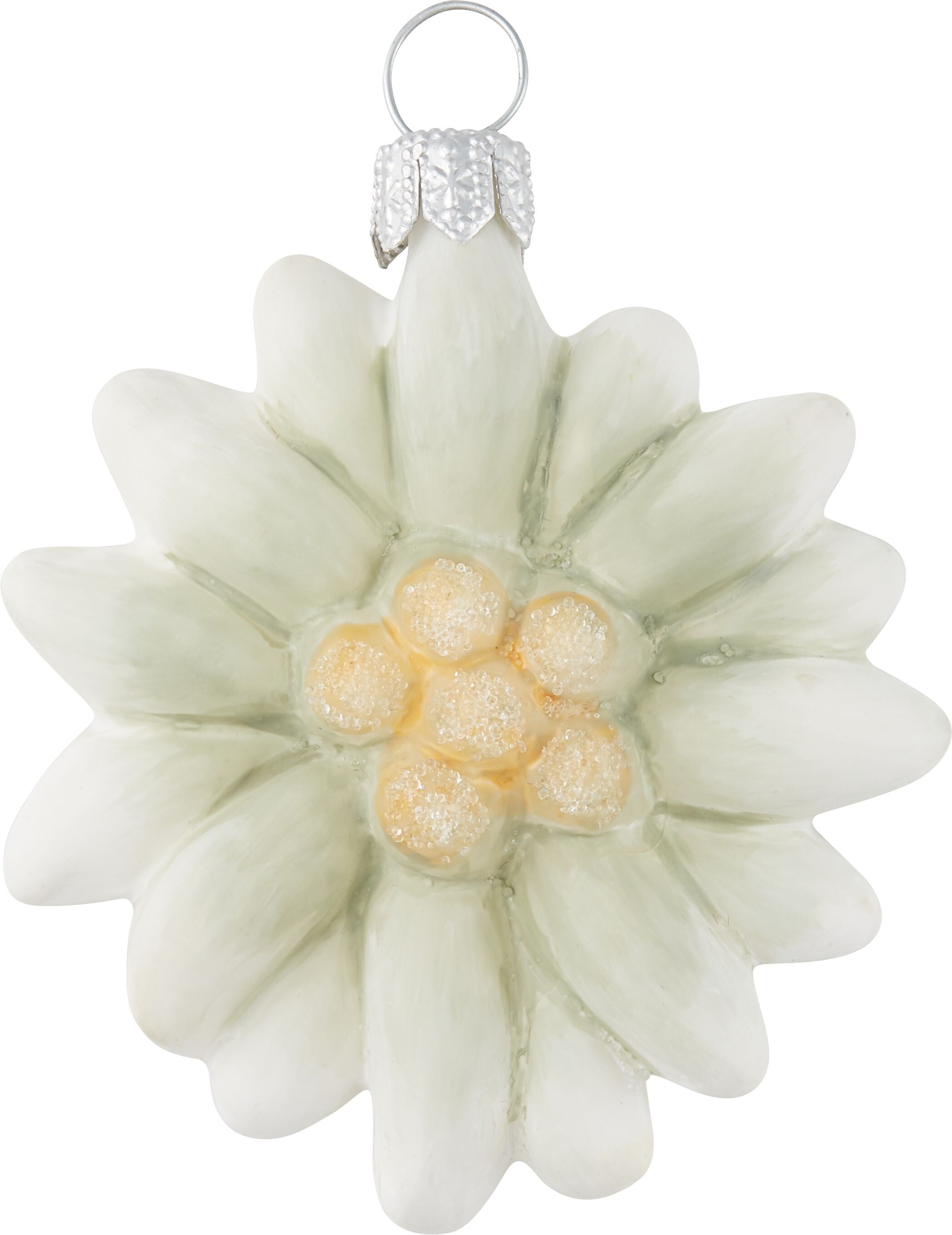 EDELWEISS Glasfigur - Weiss / H: 6.0 cm