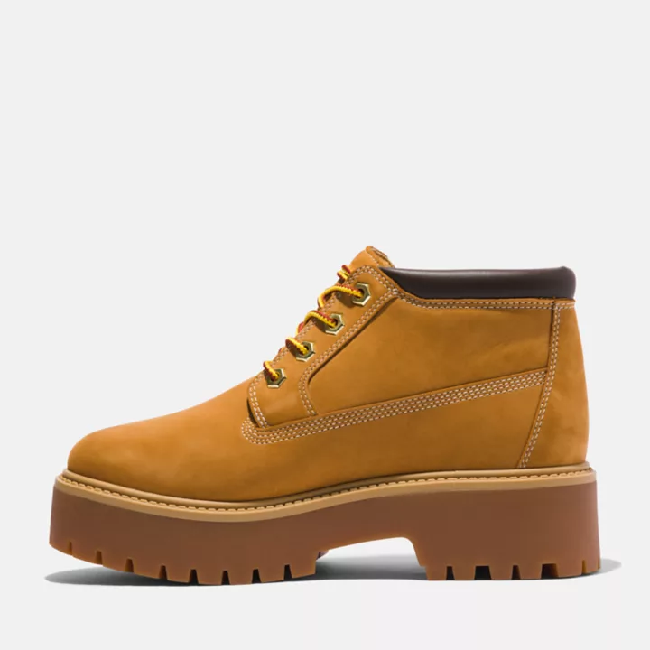 Bota Chukka Timberland Premium Platform Impermeável Feminina Stone Street na cor Amarela