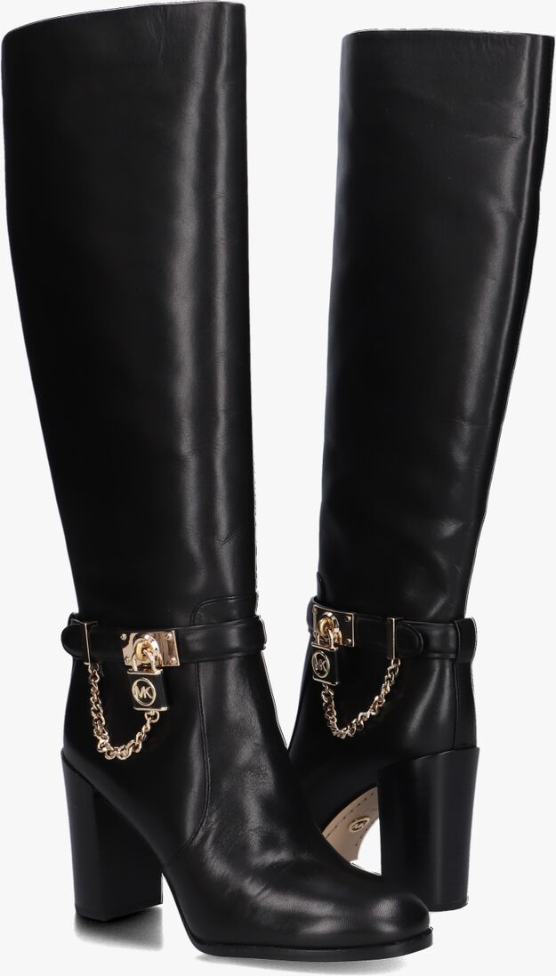 MICHAEL KORS zwarte michael kors hoge laarzen hamilton heeled boot
