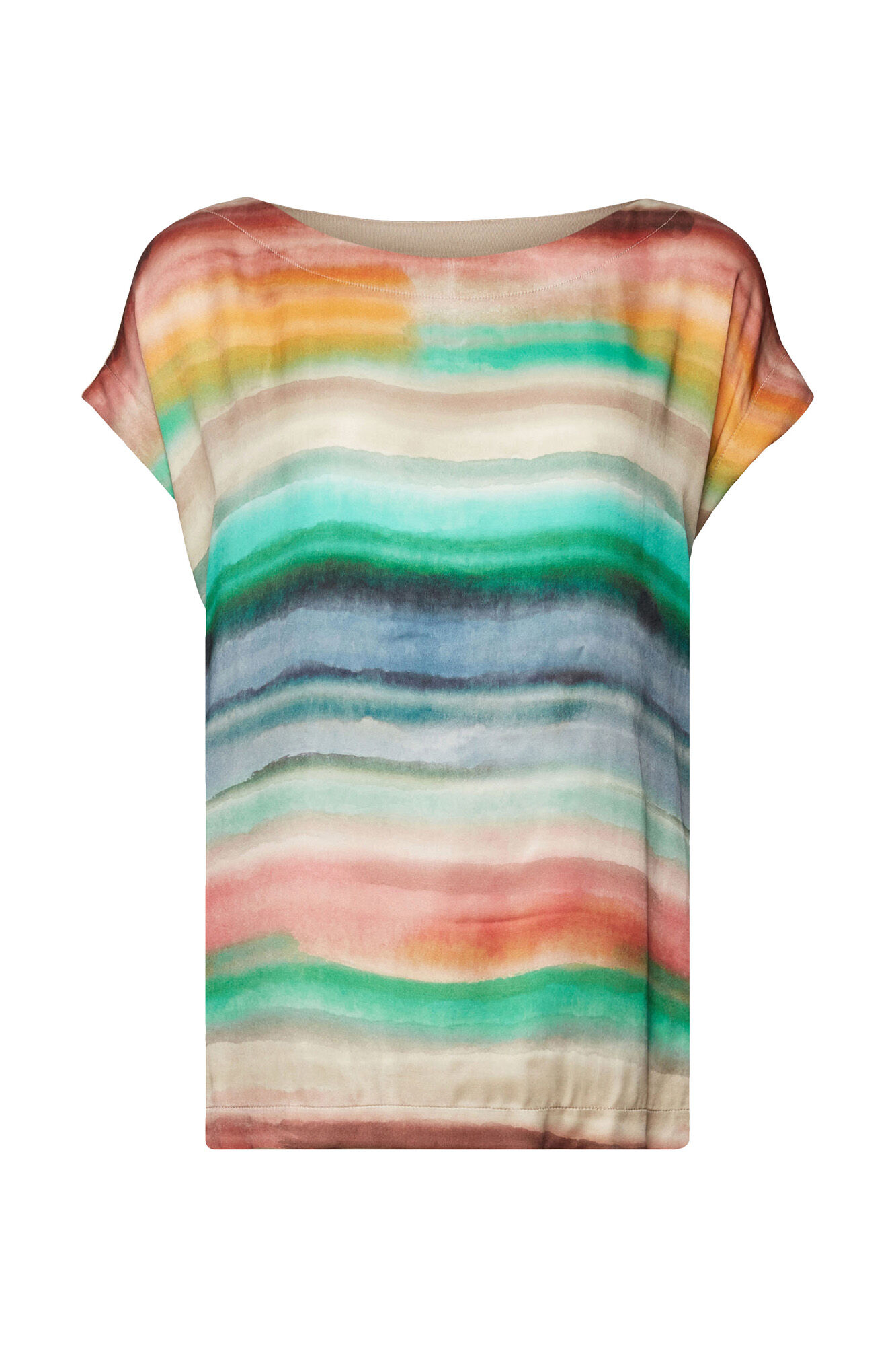 Blusa de viscose com estampa degradê - Multicolorida