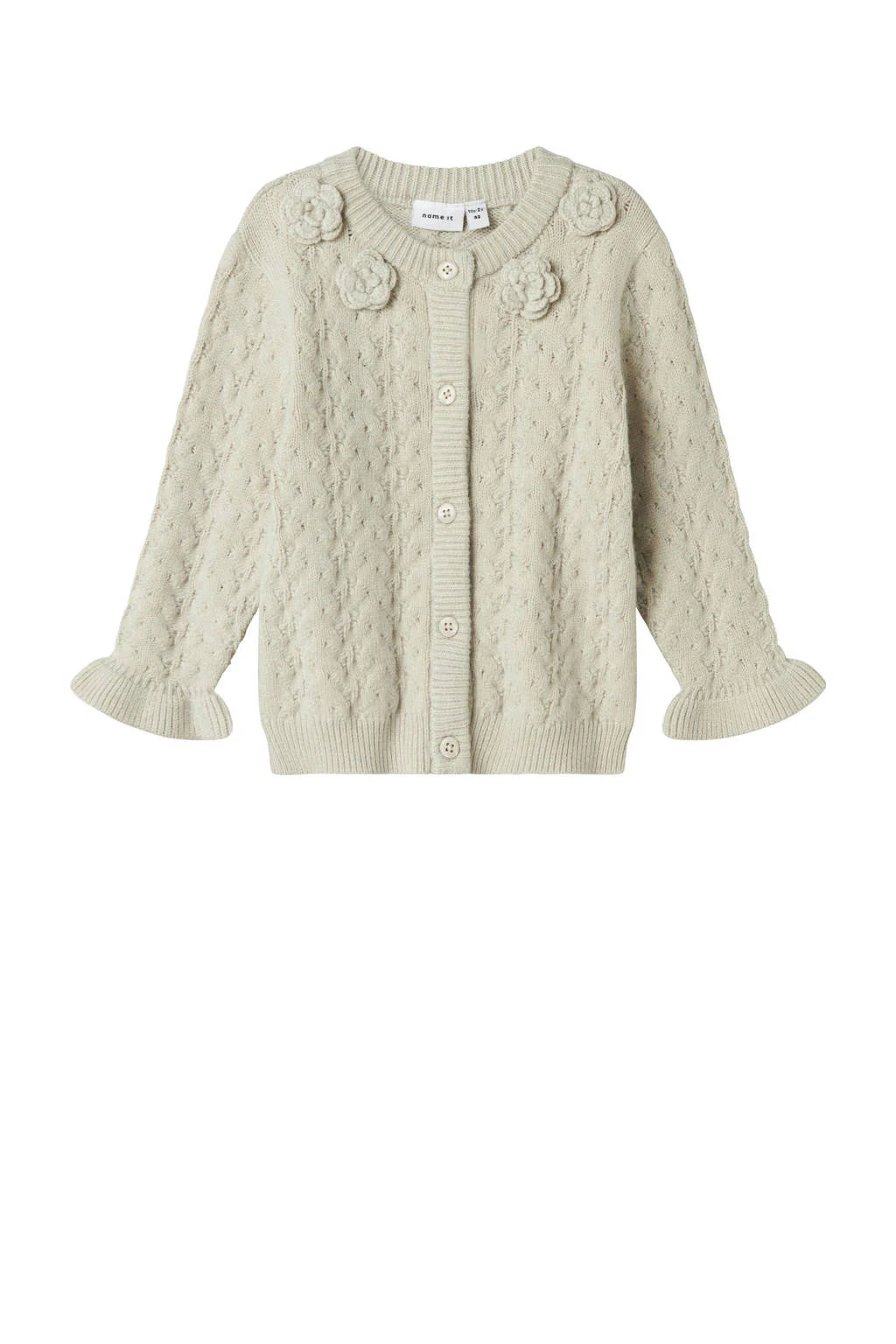 NAME IT MINI cardigan beige gebreid