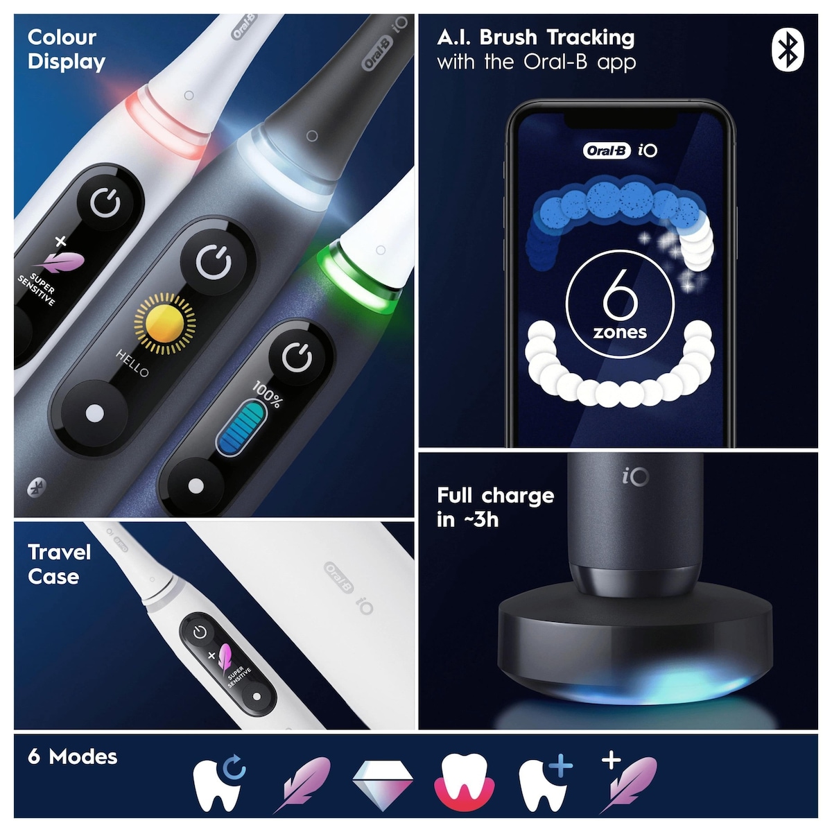 Oral-B iO 8s elektrisk tannbørste 387064 (fiolett)