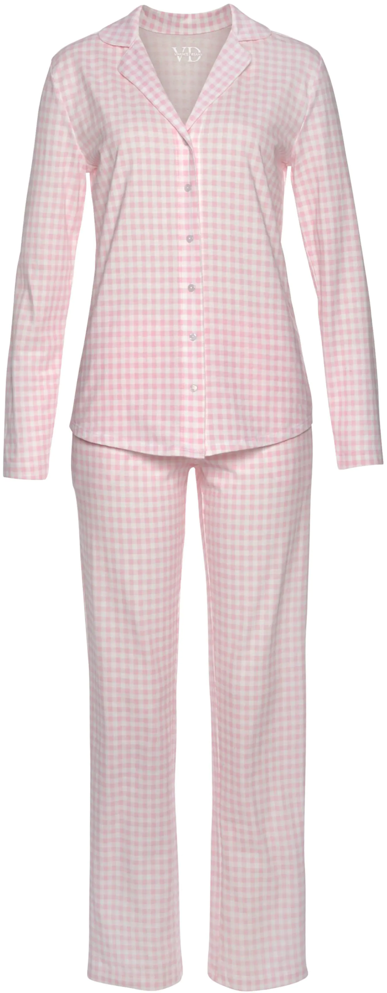 Vivance Dreams Pyjama in rosa-weiß