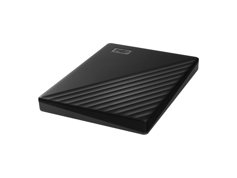 Western Digital Externe Festplatte My Passport 2 TB, Schwar Tragbare Festplatte mit Passwortschutz und automatischer Backup-Software