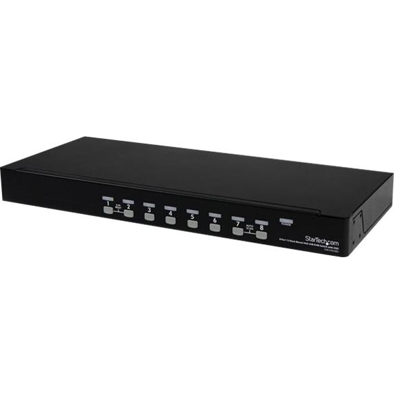 StarTech.com Switch KVM USB VGA à 8 ports avec OSD - Commutateur écran clavier souris à montage en rack 1U