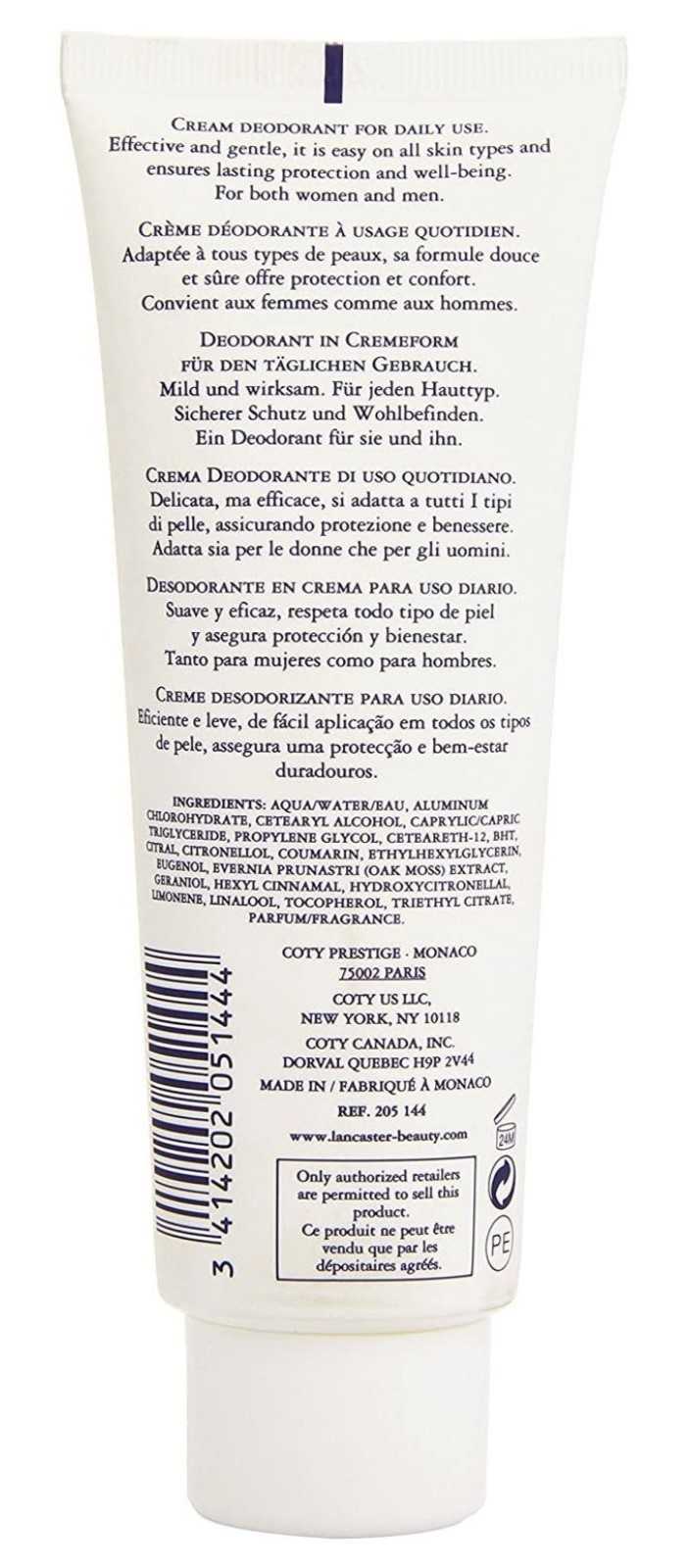 Lancaster Eau De Lancaster Creme Desodorante Tubo 125 ml