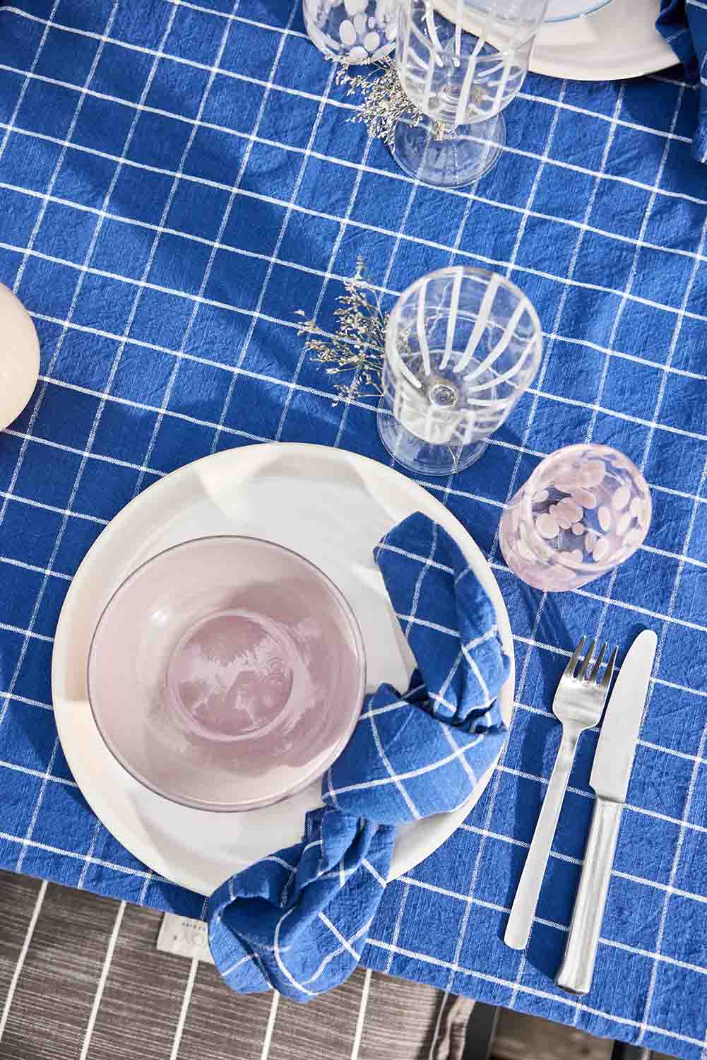 Serviette de table en coton organique | Bleu