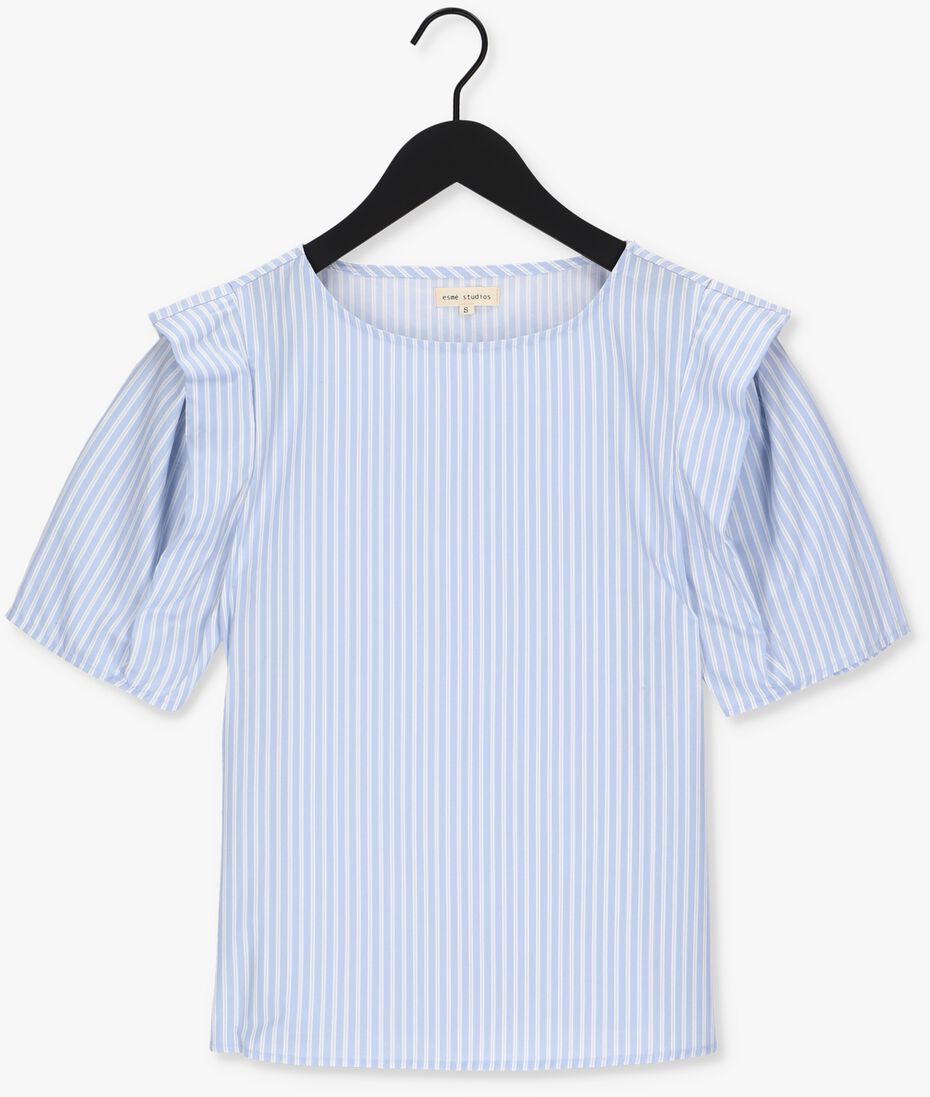 ESM\u00C9 STUDIOS blauw/wit gestreepte esm&eacute; studios blouse ginny ss blouse