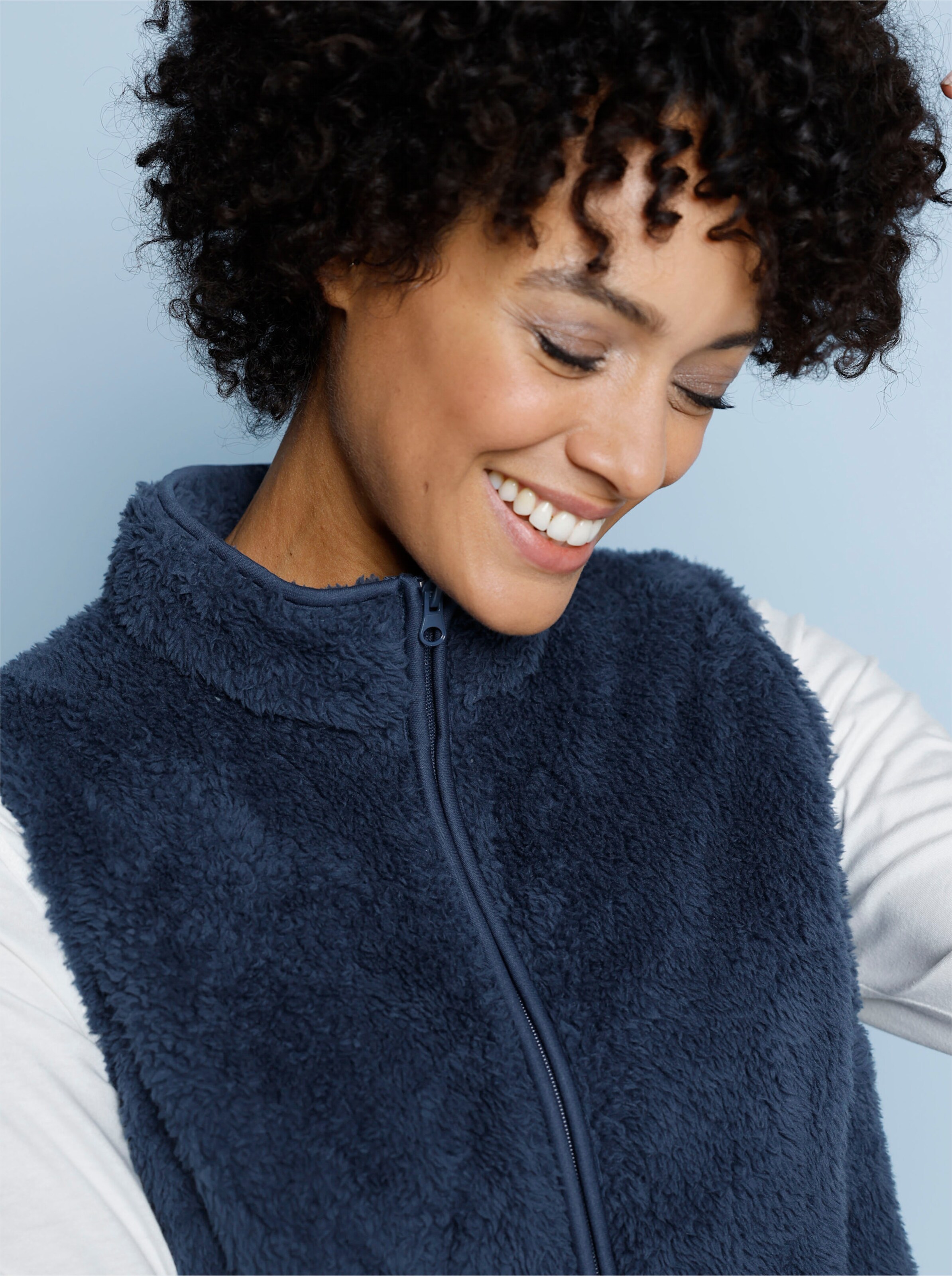 Fleeceweste aus Teddy-Fleece