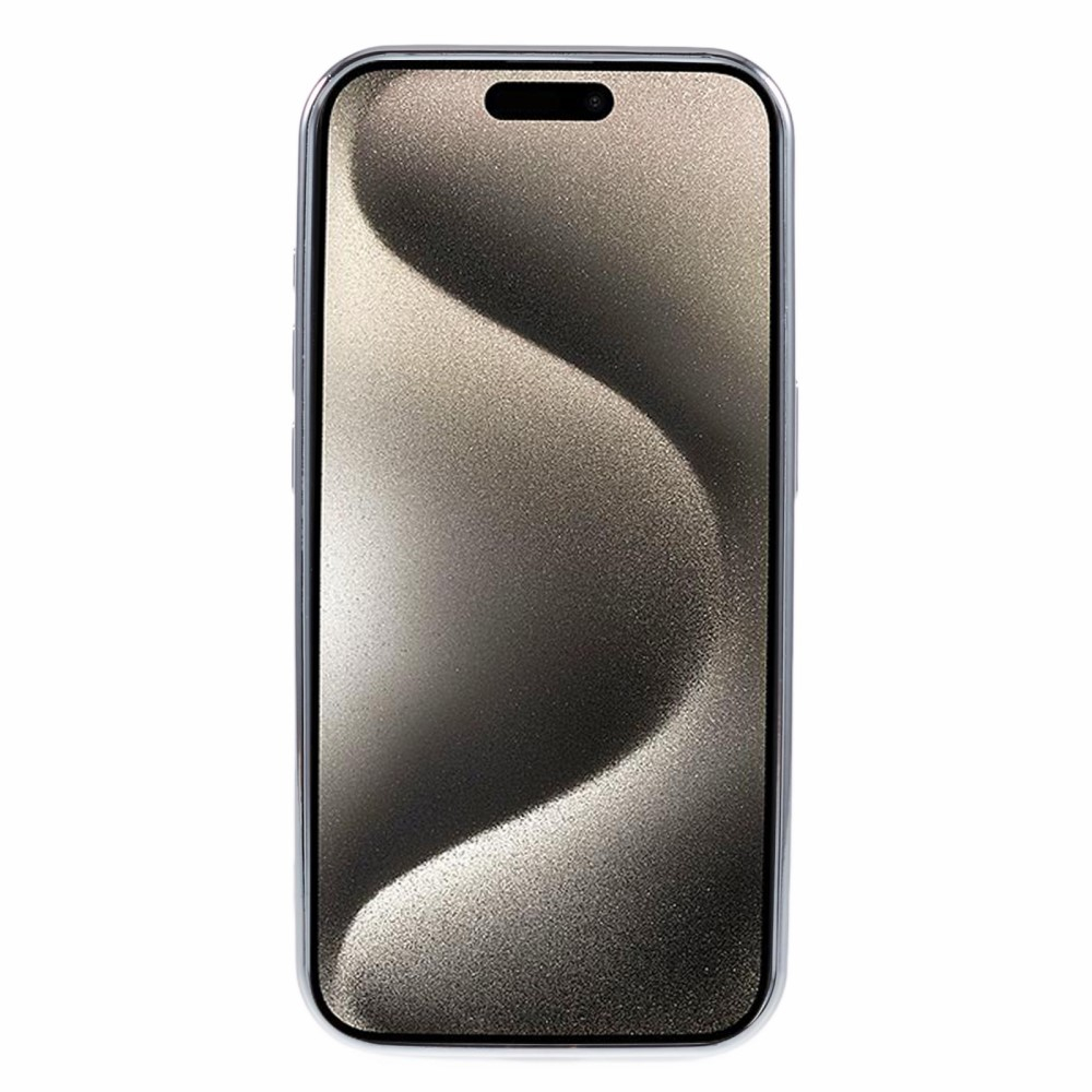 iPhone 15 Pro Max MagSafe Gummi Case Hülle Galvanisierter Rahmen im Mechanischen Zahnrad Design   Kameraglasschutz - Silber