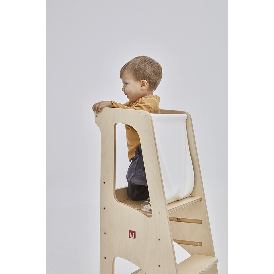 Bianconiglio Kids® Lernturm EVO mit KidSafe Rausfallschutz natur