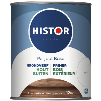 Histor Perfect Base grondverf buiten hout wit 750 ml