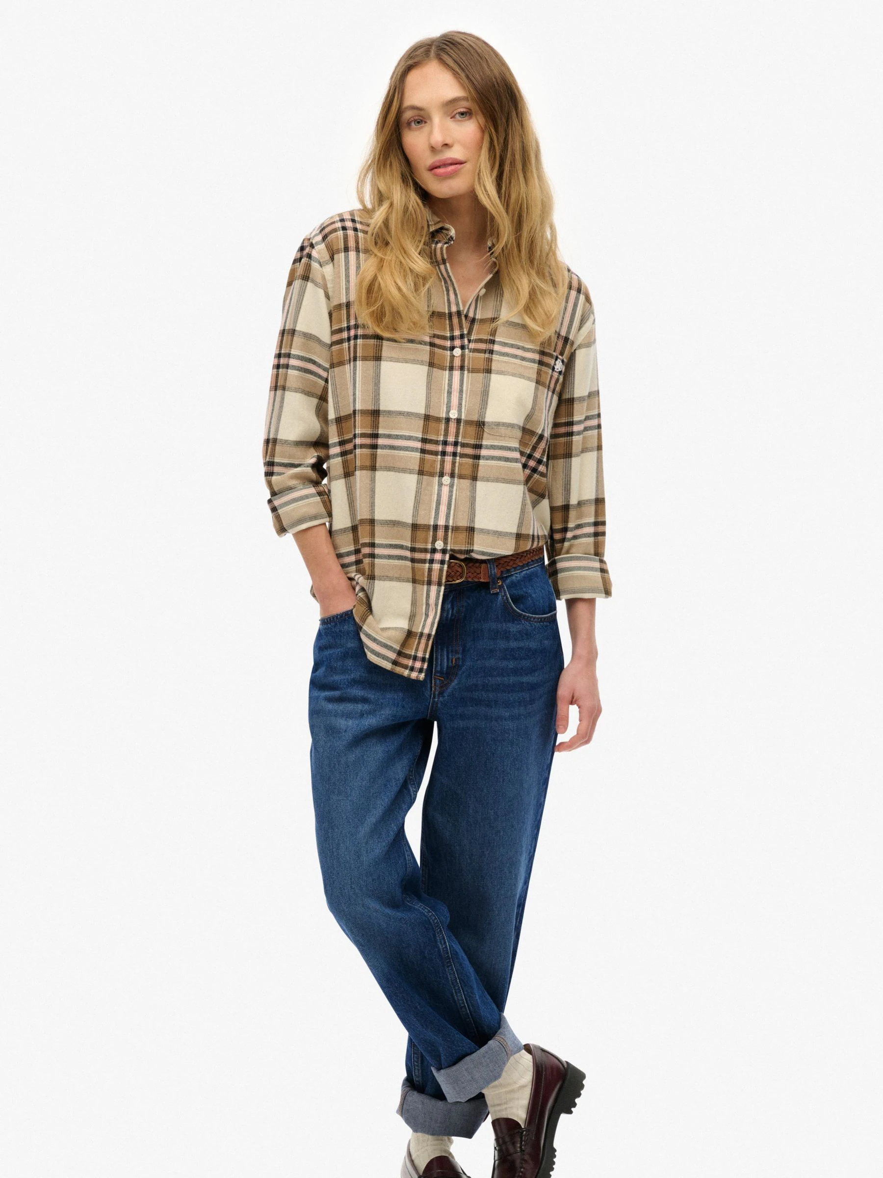 Natuurlijk - Superdry Check Flannel Boyfriend Shirt