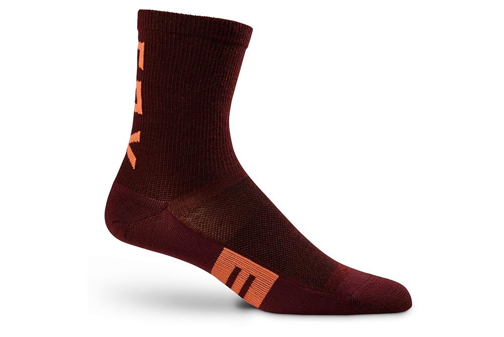 Fox 6" Flexair Merino Fietssokken Donkerrood Dames