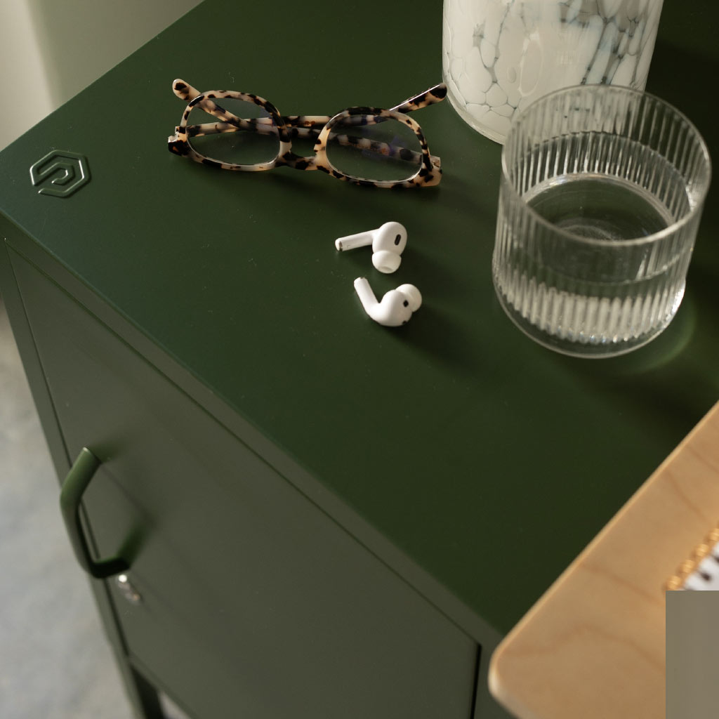 Nachtkastje Sugar Cube dark olive