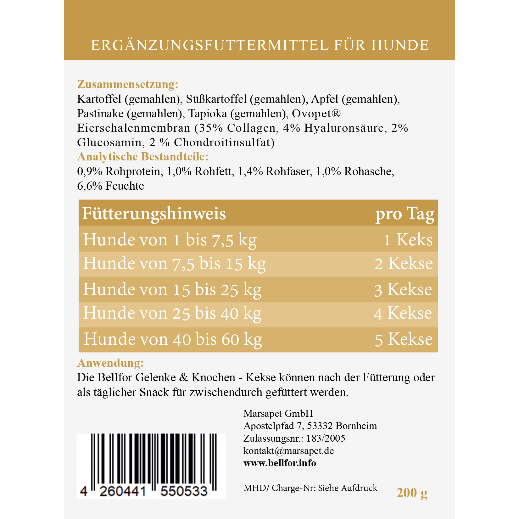 Articulations et os avec ovopet - biscuits - gelenke & knochen - kekse - 200g