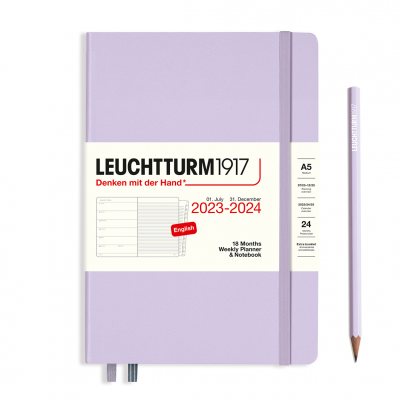 Lilac 18M A5 Weekly Hard Planner & Notebook Diary 2023-2024 (Diary)