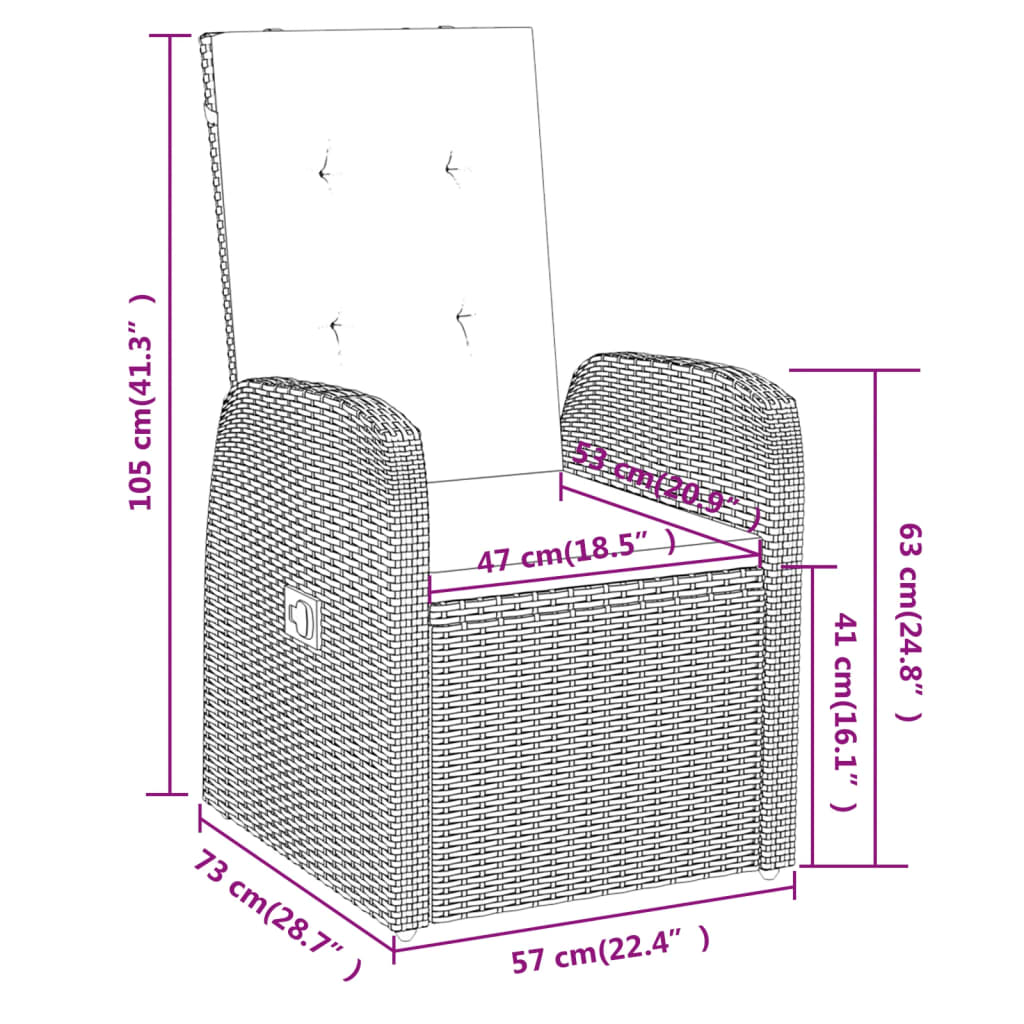 Ensemble de salle à manger de jardin meuble extérieur avec coussins 5 pièces gris